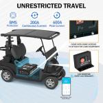 Paoweric 36V 135Ah LiFePO4 Lithium Battery with Charger, Built-in Smart 200A BMS, with LCD Monitor and APP, Max.7680KW Power Output, Perfect for Golf Cart, Trolling Motor, Off Grid