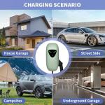 Level 2 EV Charger 48Amp,Hardwired EV Charger with 25ft Cable,WiFi APP RFID Card,240V J1772 Electric Vehicle Charging Stations,11.5kW Wall Electric Car Chargers for Home,Outdoor,Indoor(Green)