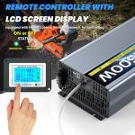 48V 2500W Pure Sine Wave Inverter 48V DC to 110V/120V AC Converter with 4AC Outlets, 5V/3.4A USB, Remote Control with on-Screen Display, Off-Grid Solar Power Inverter for Truck, Home, Vehicles, RV