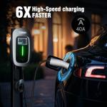 Calion Level 2 Tesla Charger- 40A,240V, 16.5ft Cable,4.3-inch Smart Display,RFlD Card- EV Wall-Mount Charger for Tesla TPC EVs with NEMA 14-50P Plug-Compatible with All Tesla Models Y/X/3/S