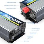 48V 2500W Pure Sine Wave Inverter 48V DC to 110V/120V AC Converter with 4AC Outlets, 5V/3.4A USB, Remote Control with on-Screen Display, Off-Grid Solar Power Inverter for Truck, Home, Vehicles, RV