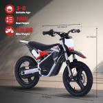 AIII 36V Electric Dirt Bike for Kids 4-8, High Performance 350W Racing Grade Motorcycle, Up to 18.6MPH, 3 Speed Settings, 14-Inch Off-Road Tires, Dual Disc Brakes & Advanced Shock Absorption, Black