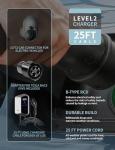 Andalung Level 2 EV Charger, Wallbox with APP Control, 48A, NEMA 14-50 Plug, J1772 Connector & Tesla NACS Adapter, Z21 RFID Card, 25ft Cable