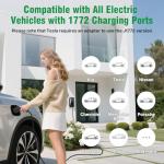 Calion Level 2 EV Charger-EV Wall-Mount Charger with 25FT Cable-Electric Vehicle Charging Station for J1772 EVs,50Amp,240V WiFi Electric Vehicle Charging Station,Hardwired for Electric Car