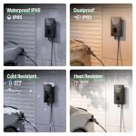 Calion Level 2 EV Charger-EV Wall-Mount Charger with 25FT Cable-Electric Vehicle Charging Station for J1772 EVs,50Amp,240V WiFi Electric Vehicle Charging Station,Hardwired for Electric Car