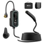 RhEVchar 40A Tesla Charger Level 2 NACS Connector EV Charger 9.6KW Fast Electric Vehicle Charging Stations for Home with 240V NEMA 14-50 Plug, 25FT Cable, Travel Bag, Wireless Port Opener