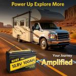 Eiiev 2 Pack 100Ah Lithium Battery,12V LiFePO4 Battery Built-in 100A BMS Protect, Group 31 Deep Cycle Portable Power,Lithium Iron Phosphate Battery for Trolling Motors, Yacht, Marine, RV, Home Energy