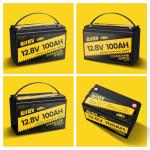 Eiiev 2 Pack 100Ah Lithium Battery,12V LiFePO4 Battery Built-in 100A BMS Protect, Group 31 Deep Cycle Portable Power,Lithium Iron Phosphate Battery for Trolling Motors, Yacht, Marine, RV, Home Energy