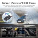 DC to DC Charger with MPPT 12V/24V 50A 720W IP67 Waterproof Auto-Voltage Buck/Boost Charging for Lithium AGM Gel Batteries in RV Marine Off-Road