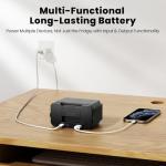 EENOUR D10 12 Volt Car Refrigerator, Portable Freezer 10.6Qt/10L, Compressor Electric Cooler, -4~50℉, 12/24V DC, 110~240V AC, 12V Fridge for Camping, Road Trips, RV, Truck (Battery Included) - Black