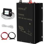WZRELB 7000W 48V Pure Sine Wave Inverter,48 Volt DC to AC 120V 240V Split Phase Power Inverter,15ft LCD Remote Panel,2*AC Hardwire Terminal,14KW Surge