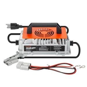 Enjoybot 43.8V 25A Lithium Battery Charger with 0V Smart Charge Function, 36V LiFePO4 Battery Charger AC-DC Smart Charger for 36V LiFePO4 Lithium-Iron Deep Cycle Rechargeable Batteries