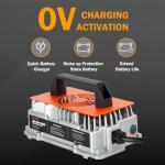 Enjoybot 43.8V 25A Lithium Battery Charger with 0V Smart Charge Function, 36V LiFePO4 Battery Charger AC-DC Smart Charger for 36V LiFePO4 Lithium-Iron Deep Cycle Rechargeable Batteries