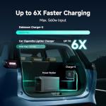 DABBSSON Charger S, 560W Alternator Charger, Fast DC-DC Charger for Portable Power Stations, Up to 6X Faster Charging, Compatible with 95% Solar Generator, Perfect for Road Trips/SUV/RVs