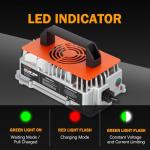 Enjoybot 43.8V 25A Lithium Battery Charger with 0V Smart Charge Function, 36V LiFePO4 Battery Charger AC-DC Smart Charger for 36V LiFePO4 Lithium-Iron Deep Cycle Rechargeable Batteries