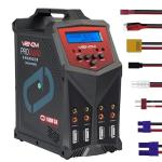 Venom Power - Pro Quad LiPo Battery Fast Charger with LCD Screen - 4 Ports at 100W Each - AC DC 7A Fast NiMH LiHV LiPo Balance Charger Discharger 1S to 6S, Drone, RC Car Battery Charger