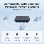 EF ECOFLOW 500W Alternator Charger, 3-in-1 Fast DC-DC Charger for Portable Power Stations, Car Battery Charger & Jump Starter 5× Faster Than Cigarette Chargers, Charges 1kWh in 2.1 hr