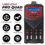 Venom Power - Pro Quad LiPo Battery Fast Charger with LCD Screen - 4 Ports at 100W Each - AC DC 7A Fast NiMH LiHV LiPo Balance Charger Discharger 1S to 6S, Drone, RC Car Battery Charger