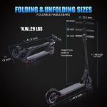 E-TWOW GT SE Electric Scooter, 31 Mile Range, 25 MPH Max Speed, 275lbs Max Load, Adjustable Handlebar Height, Lightweight(29lbs) and Foldable, Great for Commuting, UL Certified(Black)