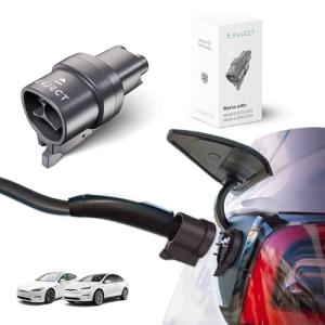 EVJECT Escape Connector 2.0 - Electric Vehicle NACS Charger Connector for Safe Emergency Breakaway - Compatible with Model S/X Pre-2023 (Side Flap Port) - Level 1, 2 & DC Fast Charging