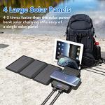 Wireless Solar Power Bank with Flashlights