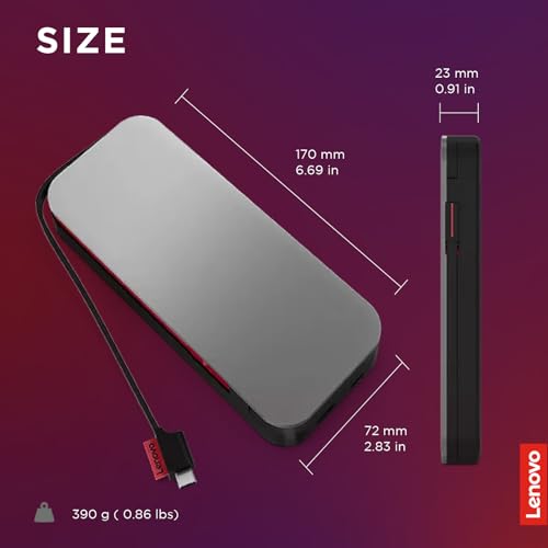 Lenovo Go 20000mAh USB-C Laptop Power Bank