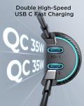 70W Dual USB-C Fast Car Charger Adapter