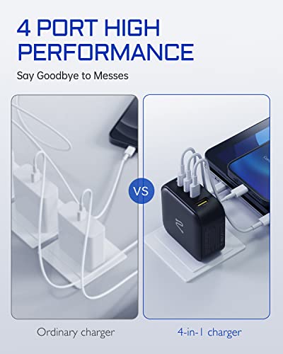 100W 4-Port USB C Fast Wall Charger
