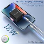2-Pack 18W Fast Charge USB Wall Plugs