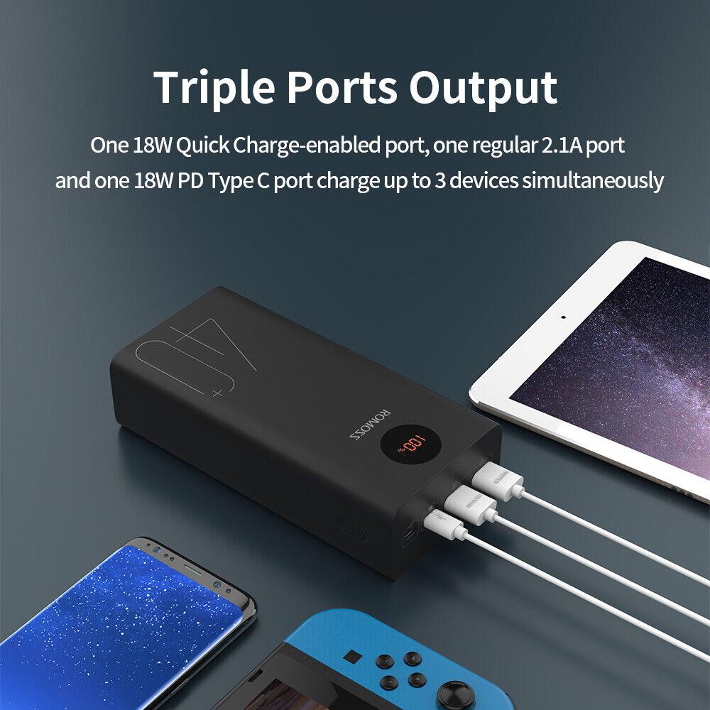 ROMOSS 40000mAh Fast PD Power Bank