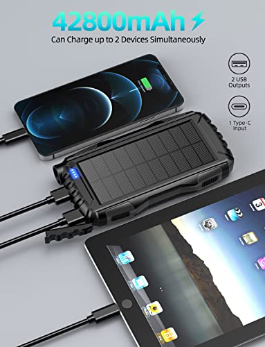 42800mAh Solar Portable Charger with Fast Charging