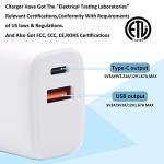 2-Pack 20W Dual Port USB C Fast Charger