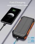 Hiluckey Solar Power Bank Charger: Fast Charging, Portable