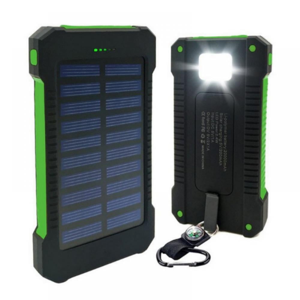 Waterproof Solar Power Bank for Phones: 50000mah Dual-USB