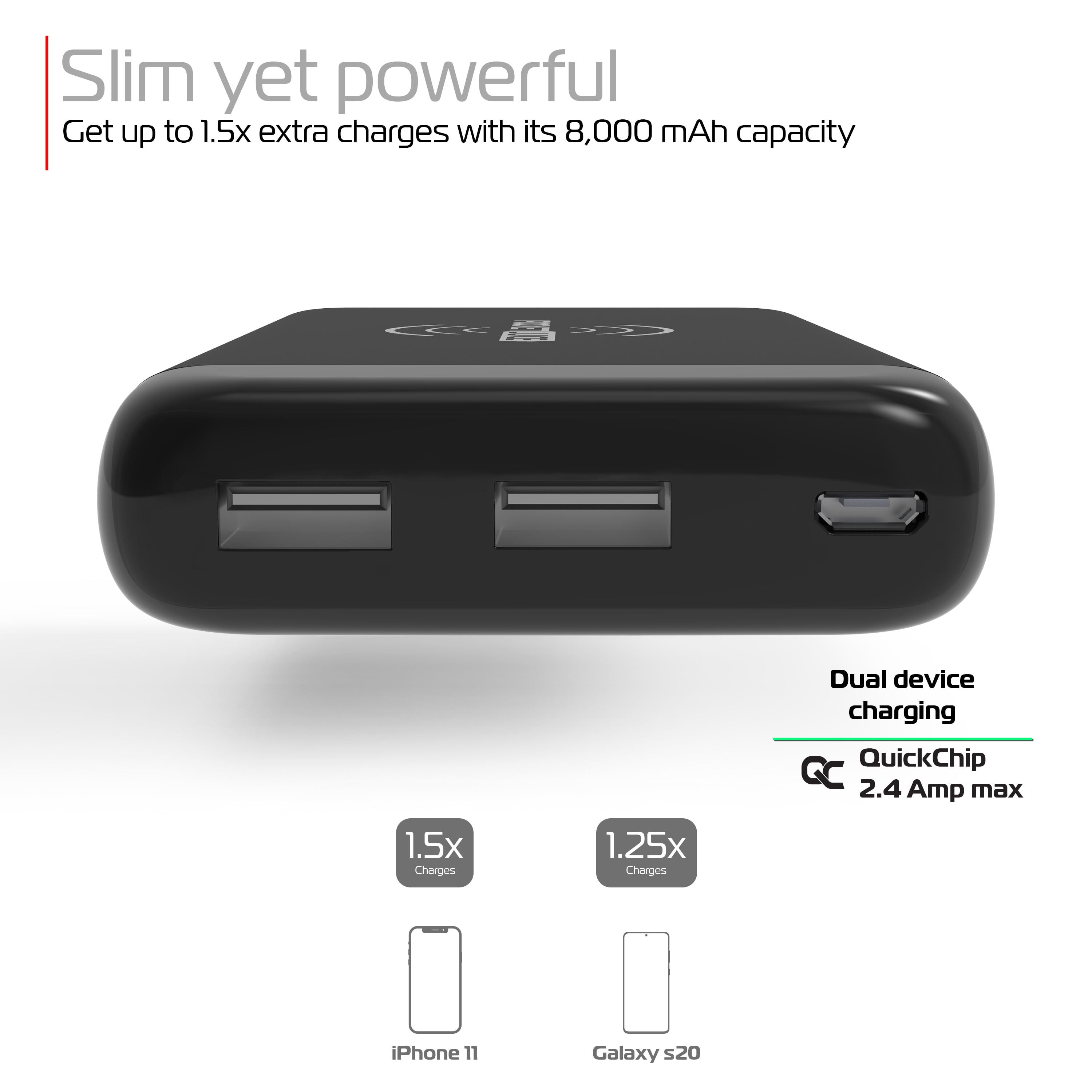 Wireless Pocket Juice Charger - 8K Dual USB