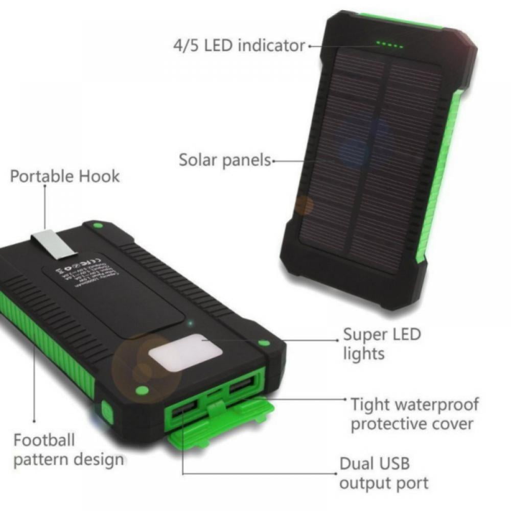 Waterproof Solar Power Bank for Phones: 50000mah Dual-USB