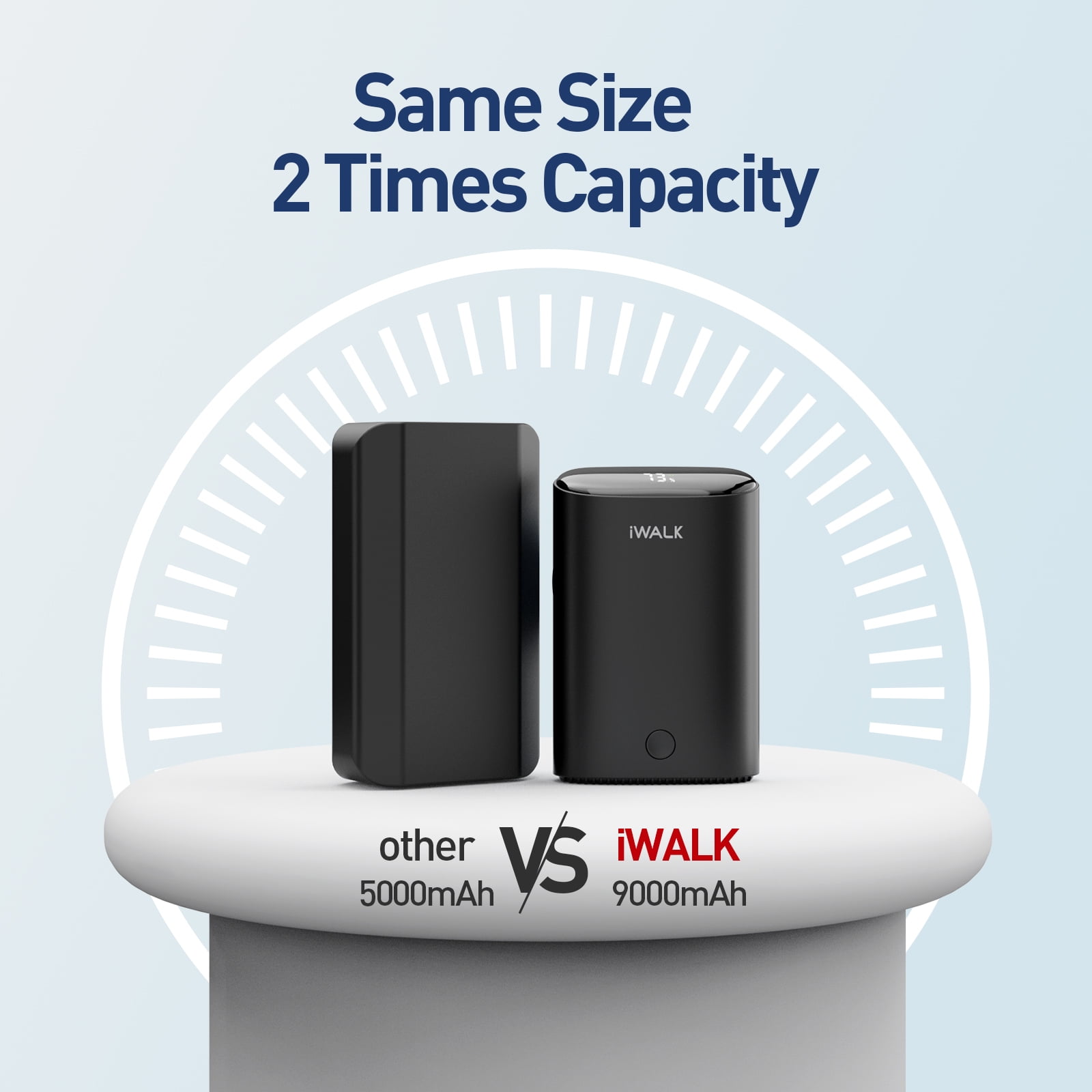 iWALK 9000mAh Magnetic Wireless Power Bank, Black