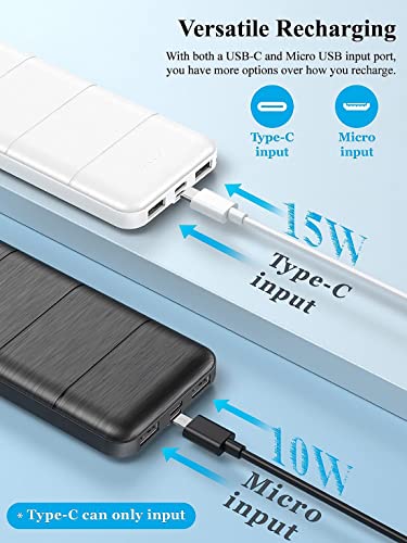 Solar Power Bank - 40000mAh Capacity - Black