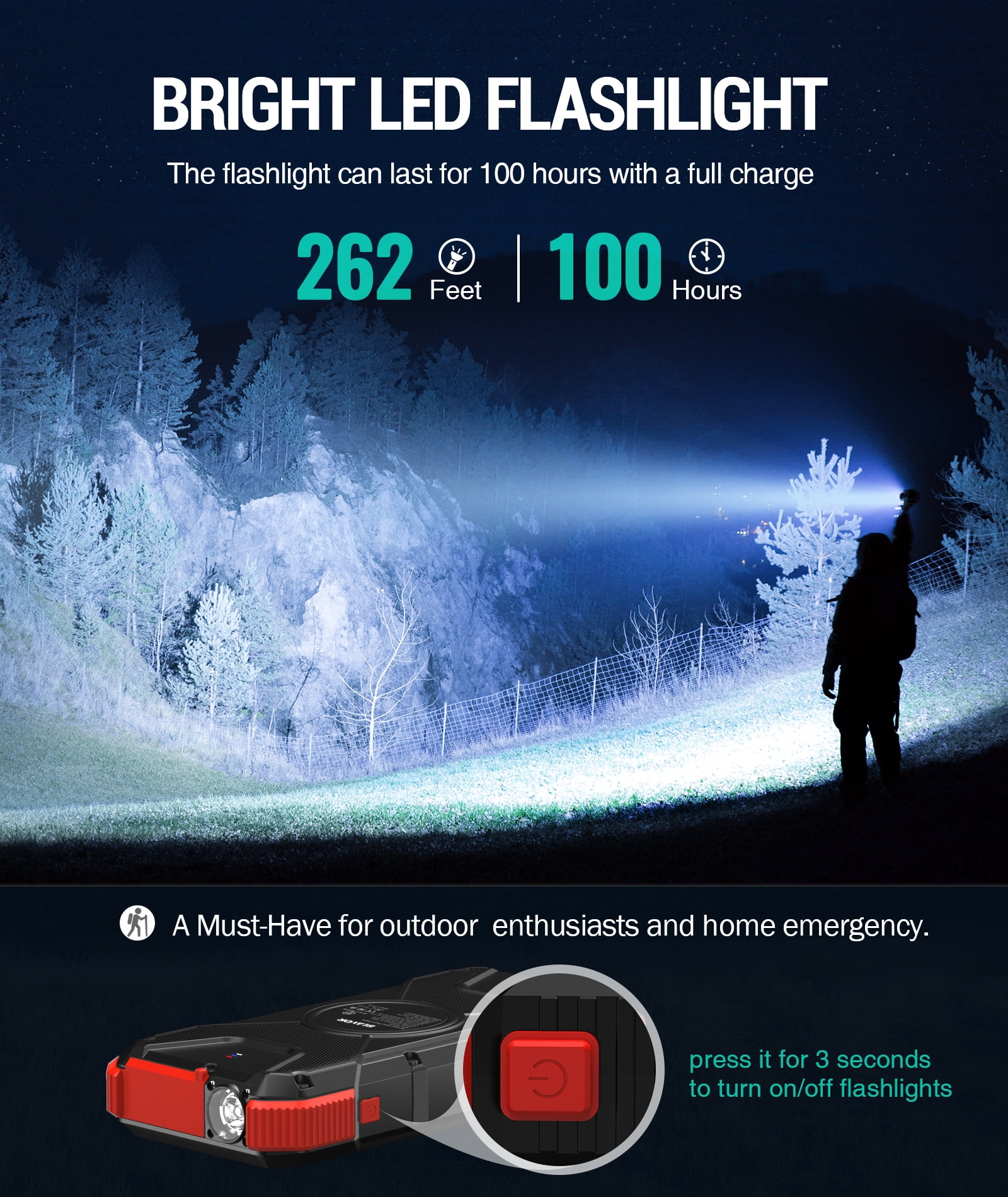 BLAVOR Solar Power Bank with Qi Charging