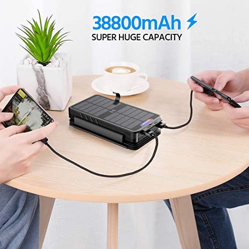 Wireless Solar Power Bank with Flashlights