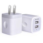 AILKIN Dual Port USB Wall Charger - 2 Pack