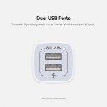 AILKIN Dual Port USB Wall Charger - 2 Pack
