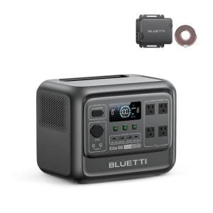 BLUETTI Elite 100 V2 (2025 New) Portable Power Station & Charger 1 (ships separately), 1024Wh LFP w/ 1800W AC, 560W DC-DC Charging, 1.8 H Full Charge via Car, Ideal for Car Camping, Vanlife, RV Travel