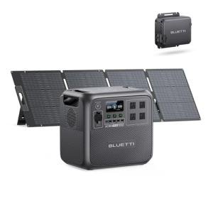 BLUETTI Solar Generator AC180 with 200W Solar Panel and Charger 1, 1152Wh LiFePO4 Portable Power Station with w/4 1800W (2700W Surge) AC Outlets, 560W DC-DC Fast Car Charger for Camping, RV, Off-Grid