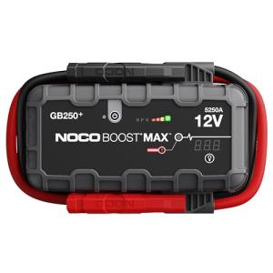 NOCO Boost Max GB250: 5250A UltraSafe Jump Starter – 12V Lithium Battery Booster Pack, Portable Jump Box, Power Bank & Jumper Cables - for 16L Gas and Diesel Engines