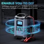 Car Battery Charger TOPDON T90A, 12/24V Automatic Smart Battery Maintainer & Desulfator & Trickle Charger with Overcharge Protection & Temperature Compensation, 5A-90A Adjustable Charging Current