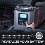 Car Battery Charger TOPDON T90A, 12/24V Automatic Smart Battery Maintainer & Desulfator & Trickle Charger with Overcharge Protection & Temperature Compensation, 5A-90A Adjustable Charging Current
