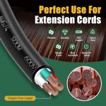 200ft 10/4 10 AWG Portable Power Cable (4 Conductor) - SOOW 600V 10 Gauge Electric Wire for Generator, Portable Lights, RV/EV Car Battery Chargers and Machinery - 200 Feet Electrical Cord