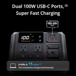 DJI Power 500 Car Power Combo, 512Wh Portable Power Station with Car Power Outlet to SDC Power Cable and SDC to Car Charger Plug Power Cable, 1000W Max Output, Generator for Road Trips