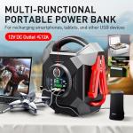 YULU CAT-797 30000A Ultra-Powerful Car Battery Jump Starter,12V/24V Battery Booster Pack/Booster, Jump Box, Portable Charger with Jumper Cables for Gasoline and Diesel Engines up to 50-Liters